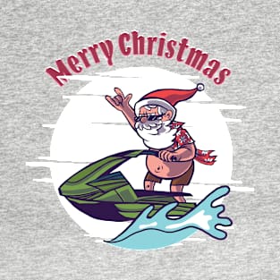 Merry Christmas in July Santa Claus Jet Ski Watersports T-Shirt